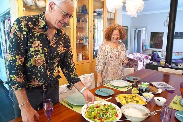 Richard and Gillian set the table for your meal